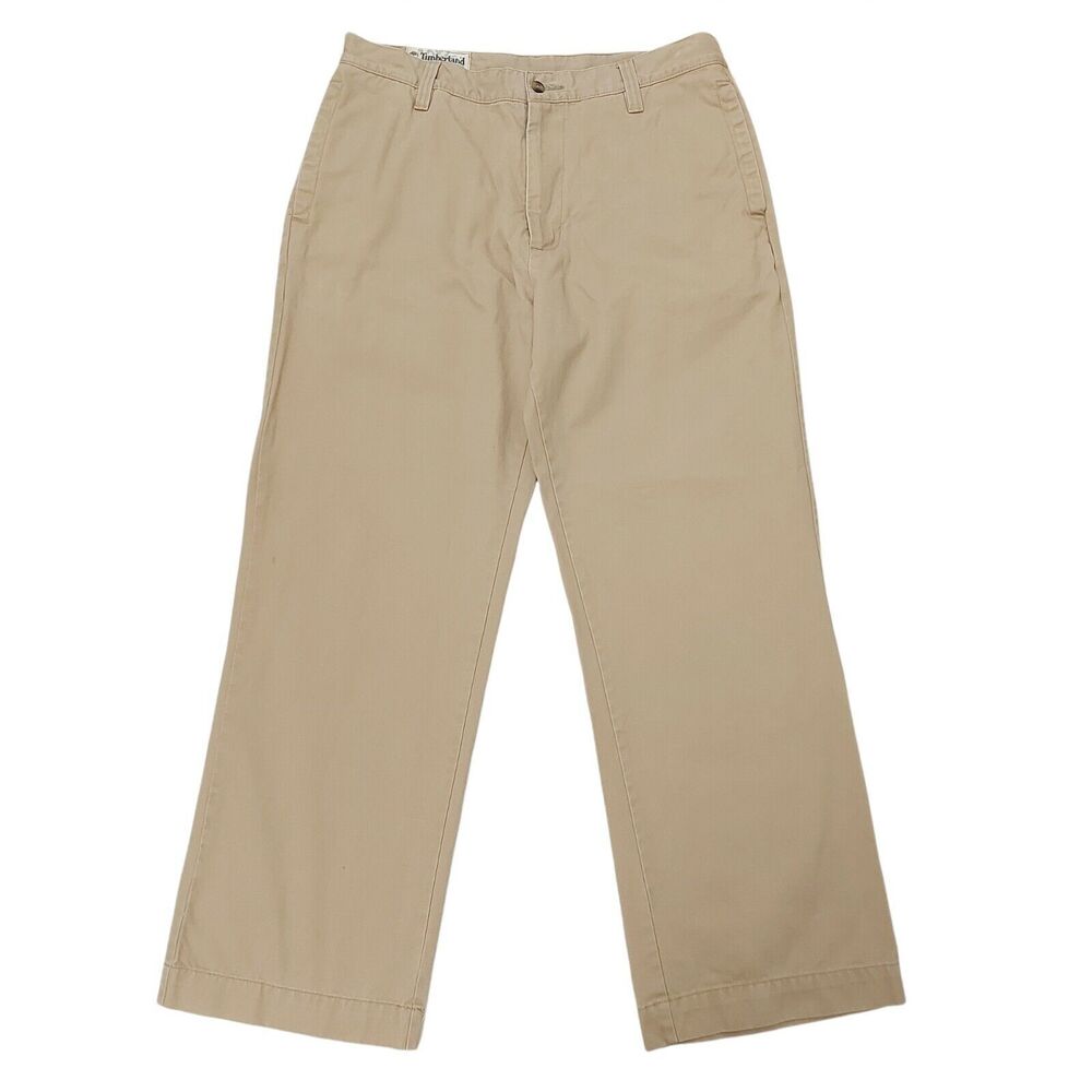 Timberland Mens 34x30 Tan Pants Stratham Issue Straight Leg Cotton Casual Work